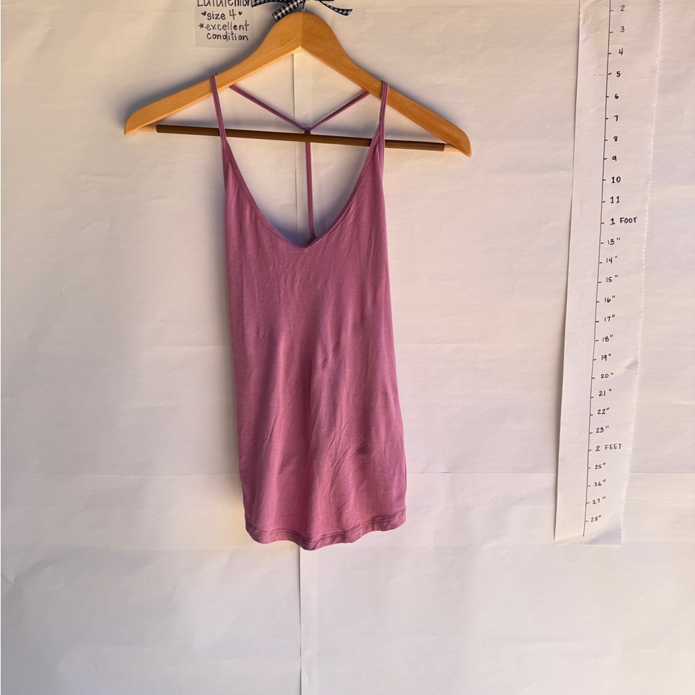 Lululemon Mauve tie-back tank